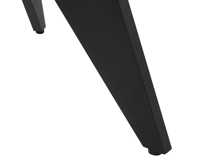 Olmetto Garden Dining Table 83 cm 110 cm Glass Black