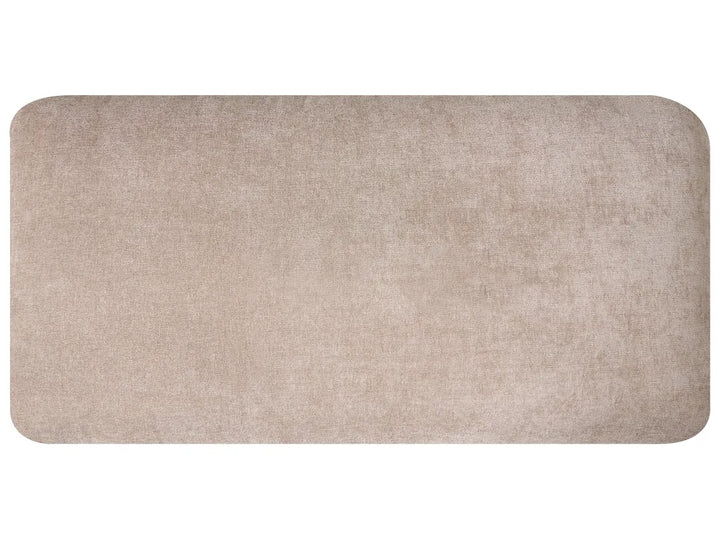 Corner Sofa Bed 3 Seater Chenille Light Brown Left Hand Keshvi