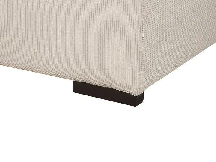 Corner Sofa 4 Seater Corduroy Beige Right Hand Lecanto