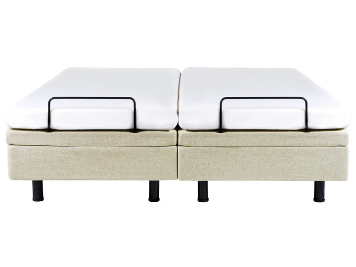 Adjustable Bed without Headboard Fabric 180 x 200 cm (EU Super King) Beige Antioch