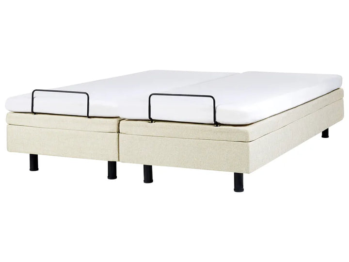 Adjustable Bed without Headboard Fabric 180 x 200 cm (EU Super King) Beige Antioch