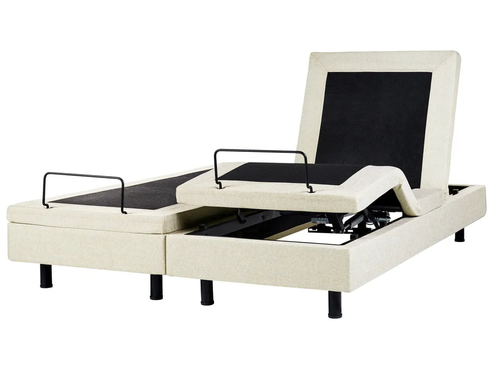 Adjustable Bed without Headboard Fabric 180 x 200 cm (EU Super King) Beige Antioch