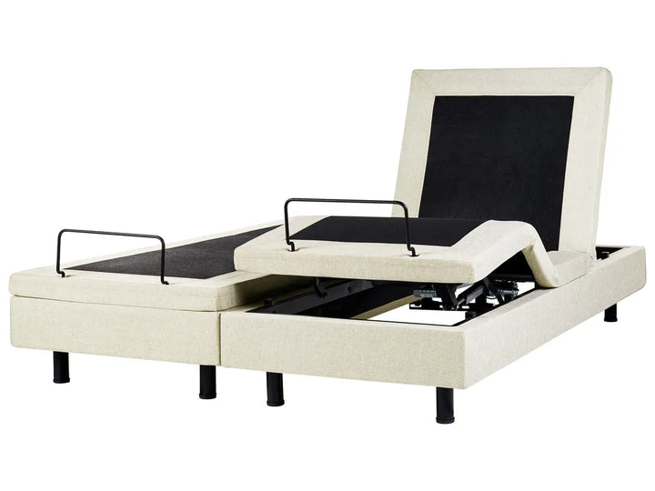 Adjustable Bed without Headboard Fabric 180 x 200 cm (EU Super King) Beige Antioch