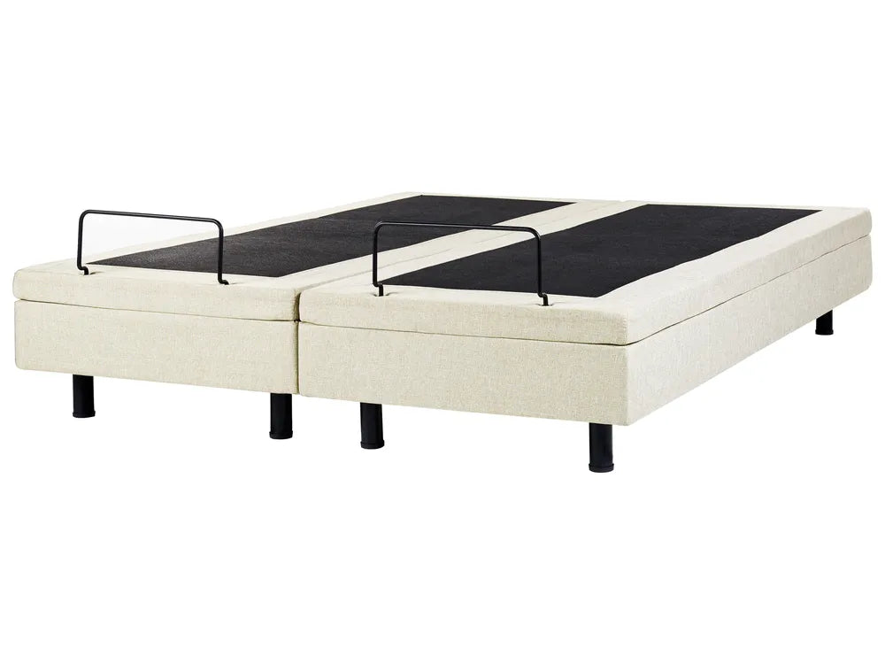 Adjustable Bed without Headboard Fabric 180 x 200 cm (EU Super King) Beige Antioch