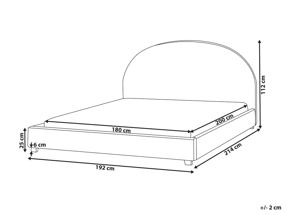 Waterbed Fabric 180 x 200 cm (EU Super King) Off-White Montauk