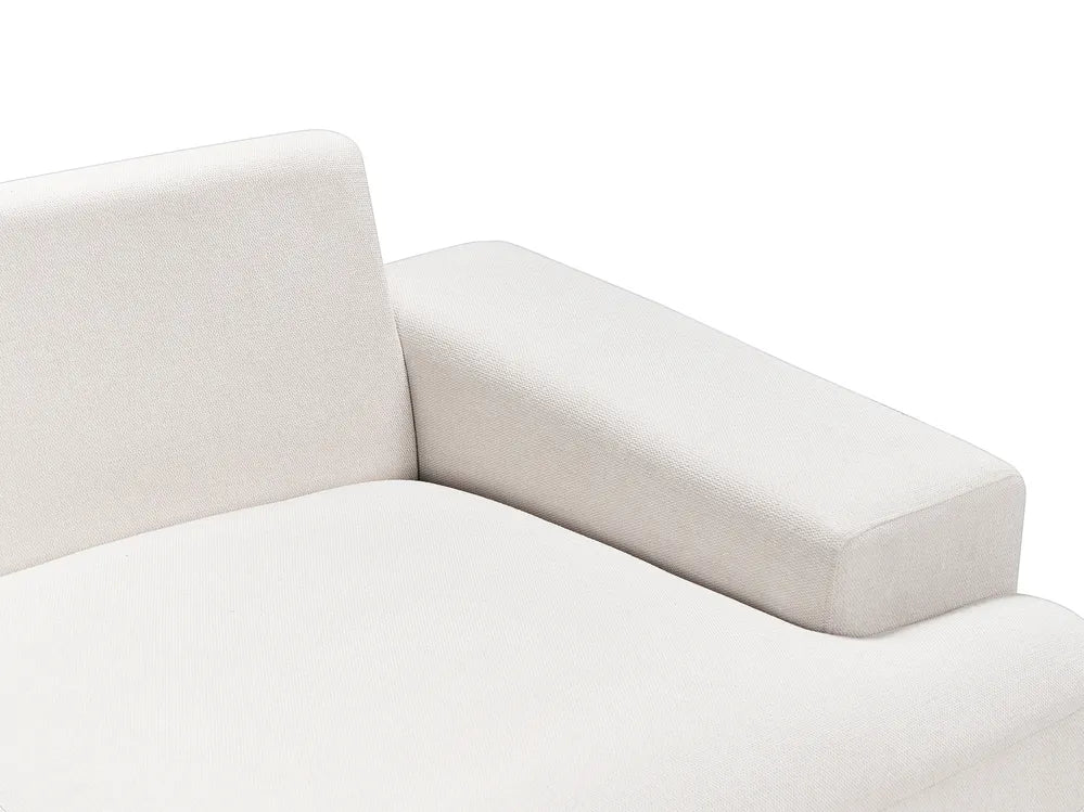 Corner Sofa 3 Seater Fabric Light Beige Right Hand Ibach