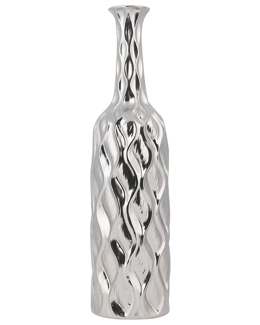 Bassania Decorative Vase Stoneware 45 cm Silver