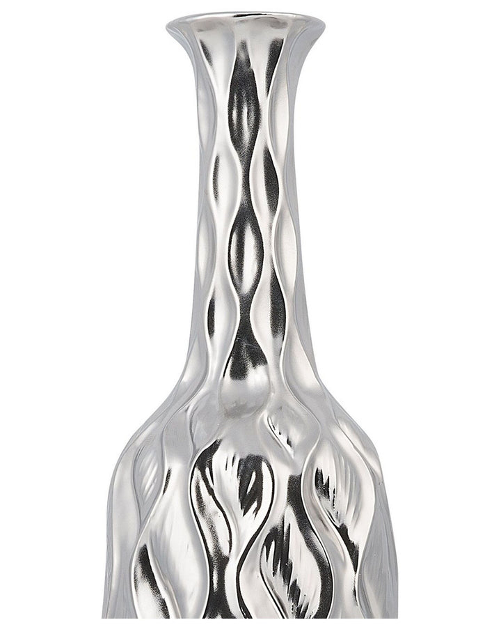 Bassania Decorative Vase Stoneware 45 cm Silver
