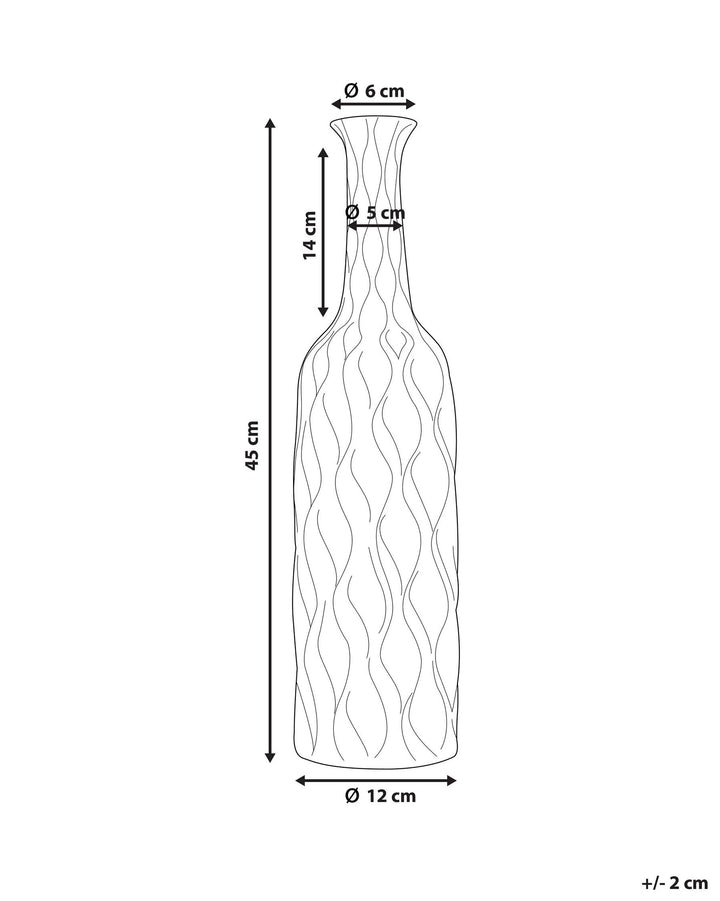 Bassania Decorative Vase Stoneware 45 cm Silver