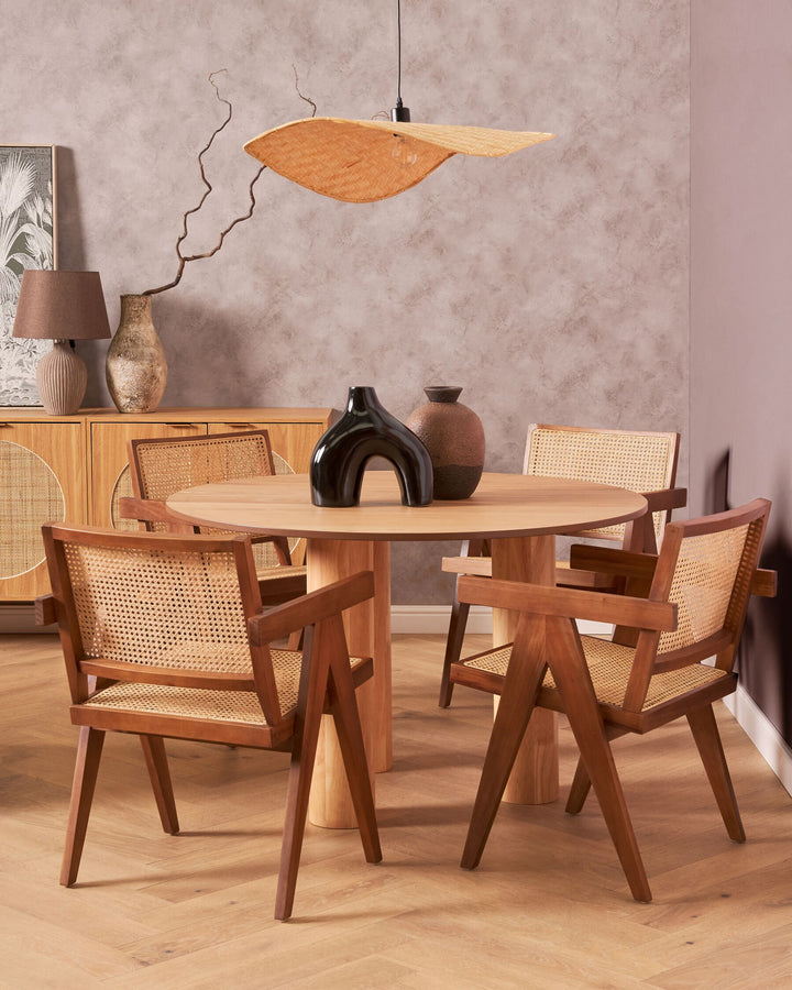 Orin Round Dining Table ⌀ 120 cm Light Wood