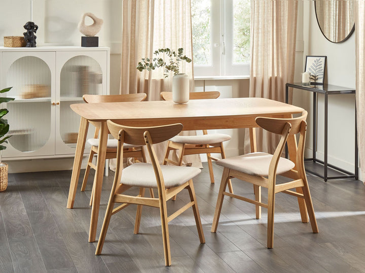 Madox Extending Dining Table 150/190 x 90 cm Light Wood