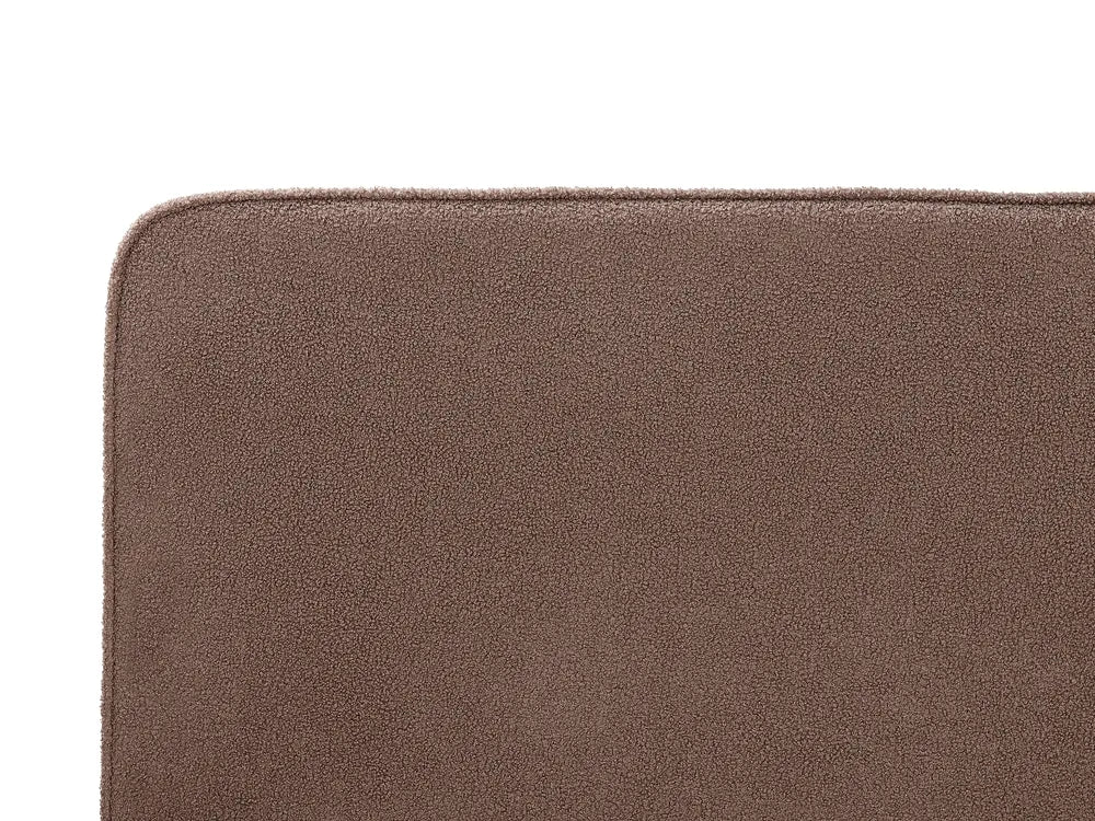 Bed Boucle 180 x 200 cm (EU Super King) Brown Modica