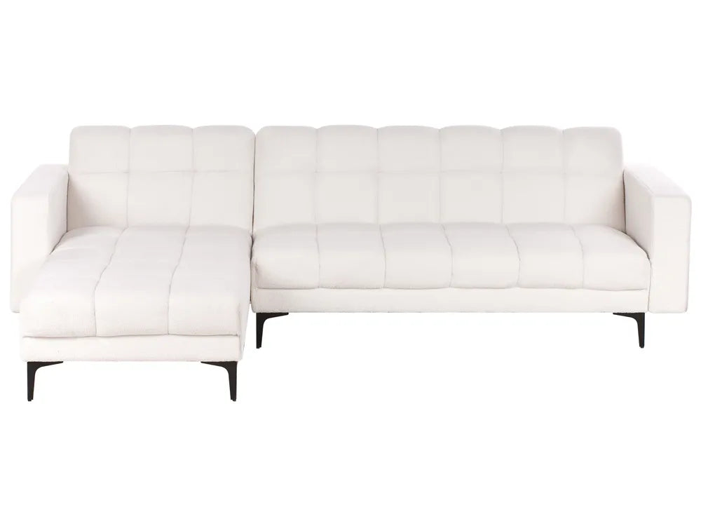 White sectional sofa on a white background