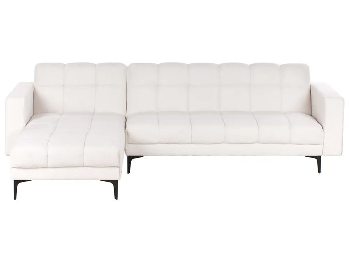 White sectional sofa on a white background