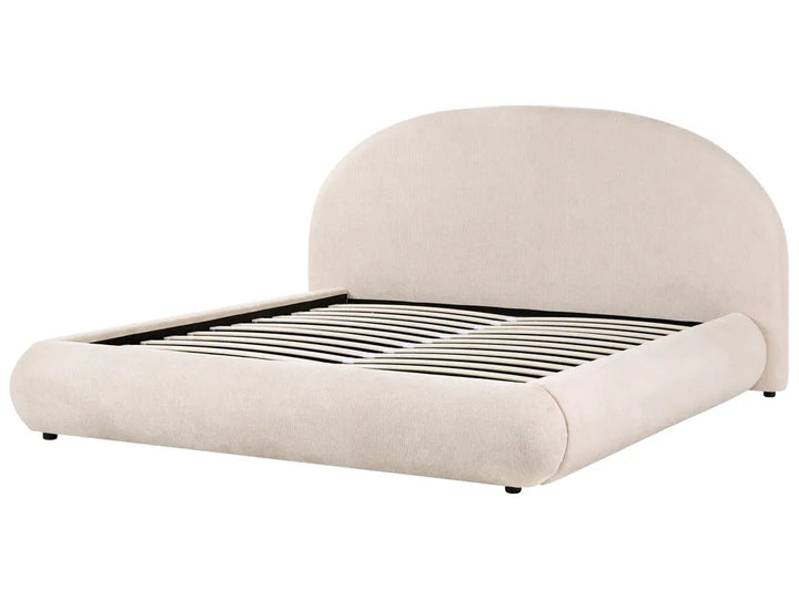 Ottoman Bed Fabric 180 x 200 cm (EU Super King) Light Beige Willma