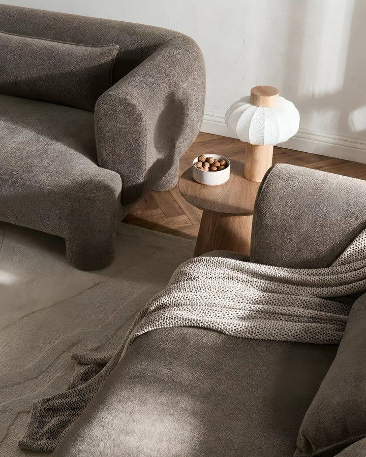 Sofa 2 Seater Fabric Brown Latichia