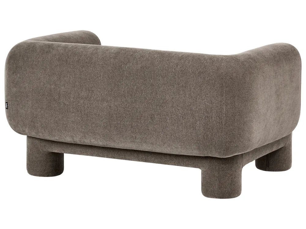 Sofa 2 Seater Fabric Brown Latichia