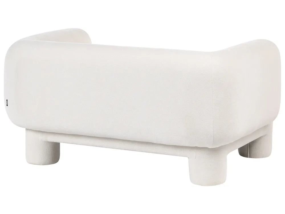 Sofa 2 Seater Fabric White Latichia