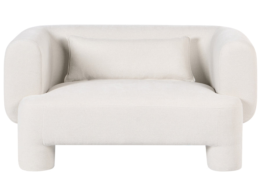 White armchair on a white background