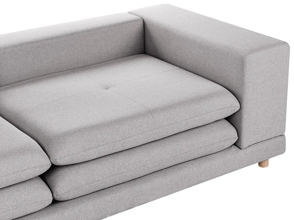 Sofa 2 Seater Fabric Grey with Cushion Ellard