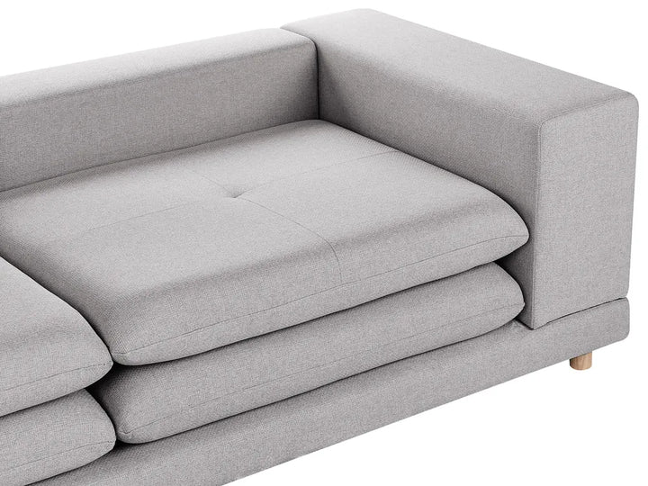 Sofa 2 Seater Fabric Grey with Cushion Ellard