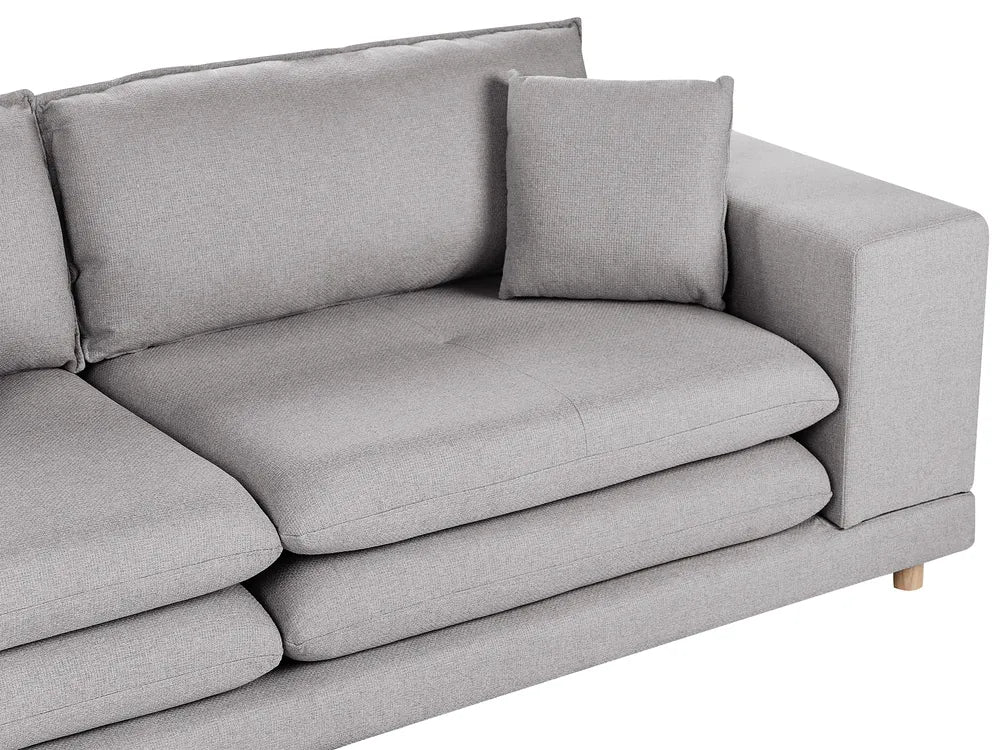 Sofa 2 Seater Fabric Grey with Cushion Ellard