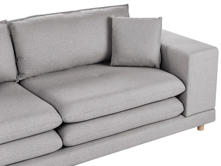 Sofa 2 Seater Fabric Grey with Cushion Ellard