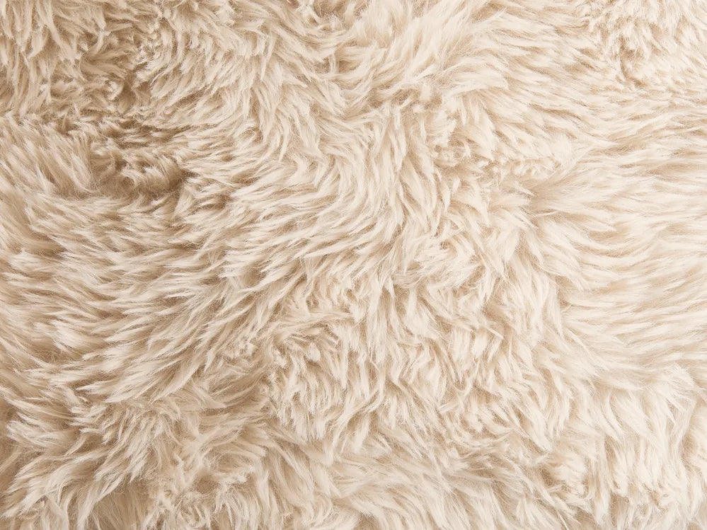 Sofa 2 Seater Faux Fur Off-White/ Dark Brown Askolds
