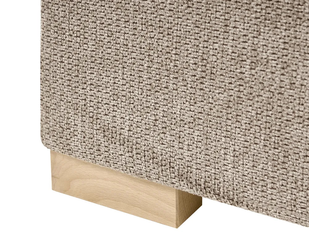 Divan Bed with Storage Fabric 180 x 200 cm (EU Super King) Taupe Kira