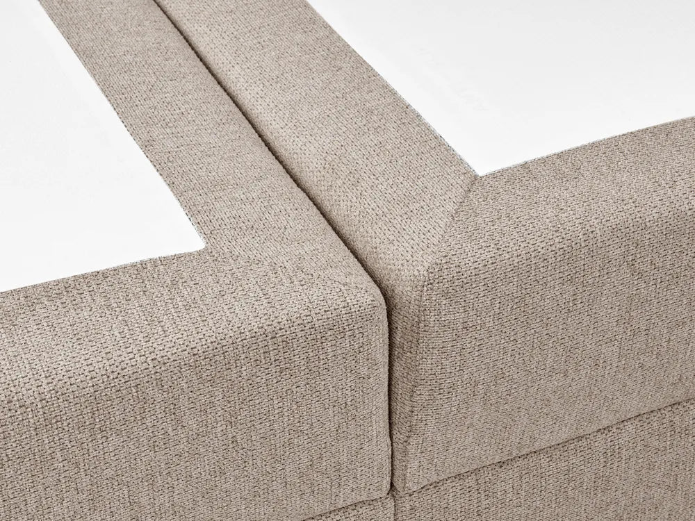 Divan Bed with Storage Fabric 180 x 200 cm (EU Super King) Taupe Kira