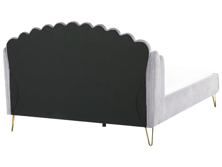 Bed Velvet 180 x 200 cm (EU Super King) Light Grey Tryston