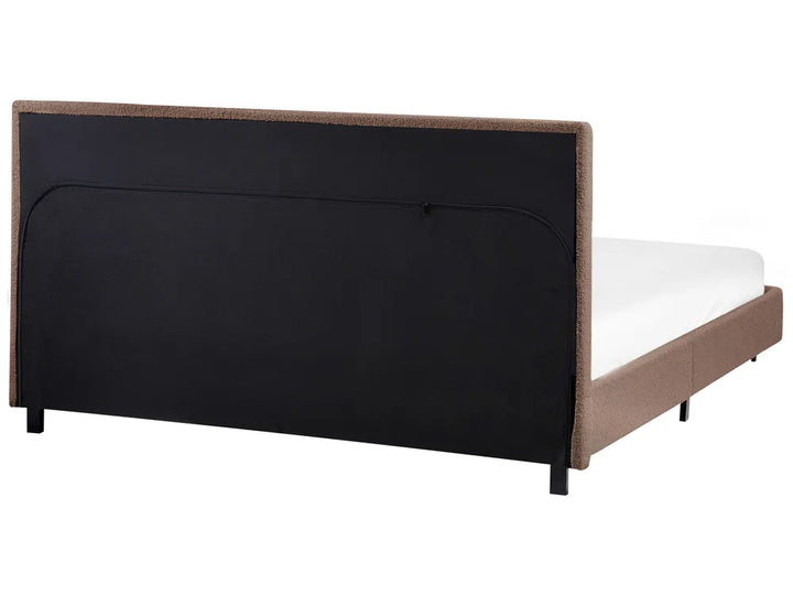 Bed Boucle 140 x 200 cm (EU Double) Brown Belo