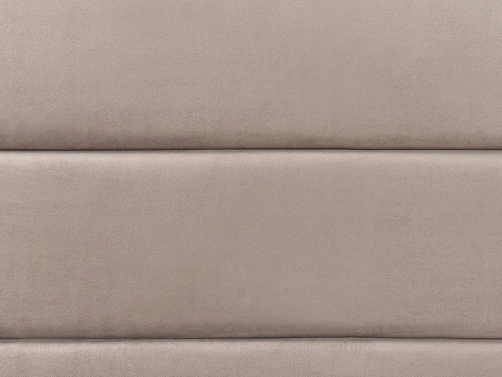 Ottoman Bed Velvet 180 x 200 cm (EU Super King) Taupe Deilyn
