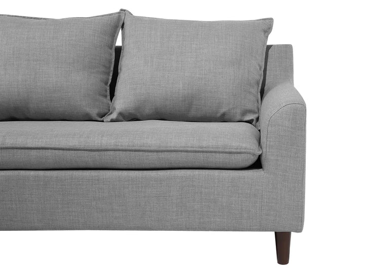 Corner Sofa 3 Seater Fabric Light Grey Right Hand Idou