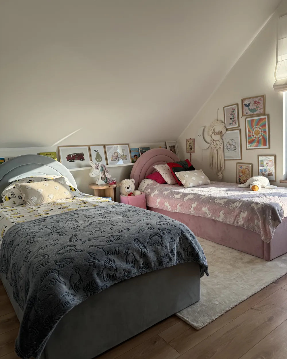 Kids Ottoman Bed Velvet 90 x 200 cm (EU Single) Pink Berlin