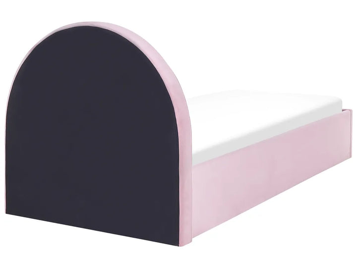 Kids Ottoman Bed Velvet 90 x 200 cm (EU Single) Pink Berlin