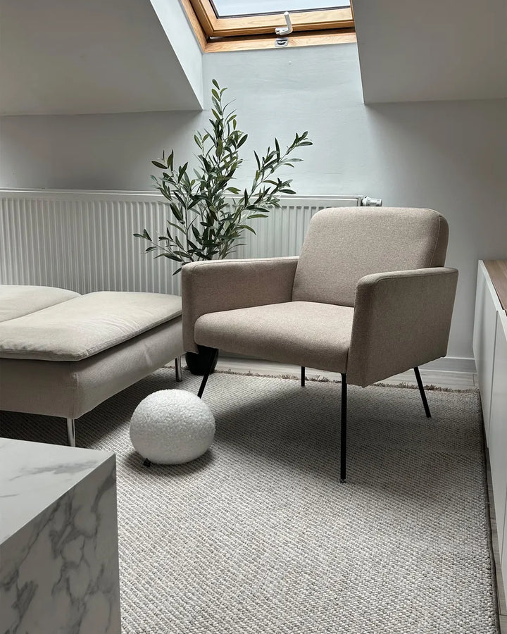 Armchair Fabric Beige Shalisia