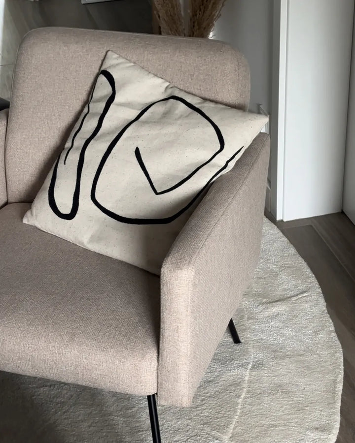 Armchair Fabric Beige Shalisia