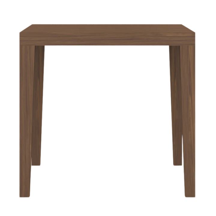 Peony Walnut Brown Oak Wood Square Dining Table