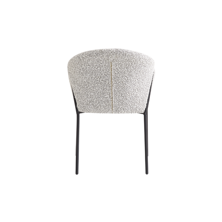 Petal Set of 2 Taupe Boucle Weave Dining Chair