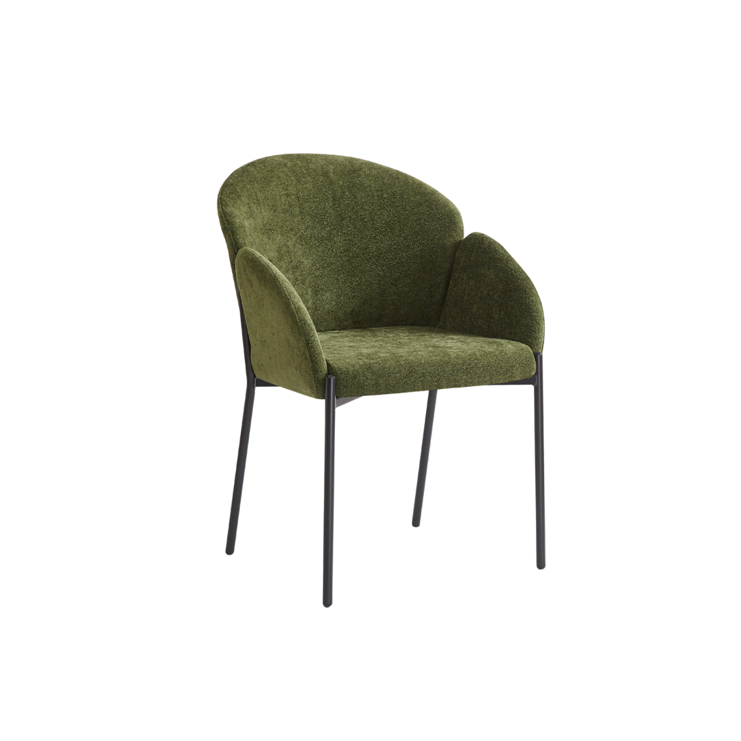 Petal Set of 2  Dining  Chair - Olive Soft Weave