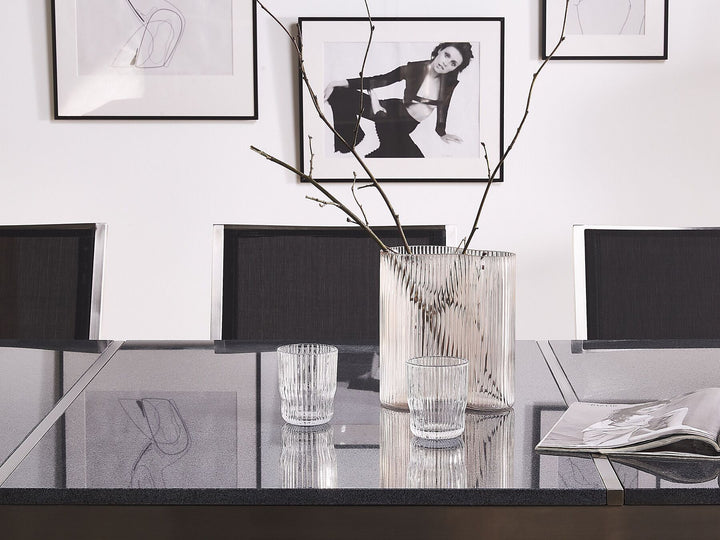 Grosseto Garden Dining Table 220 cm 100 cm Polished Granite Grey