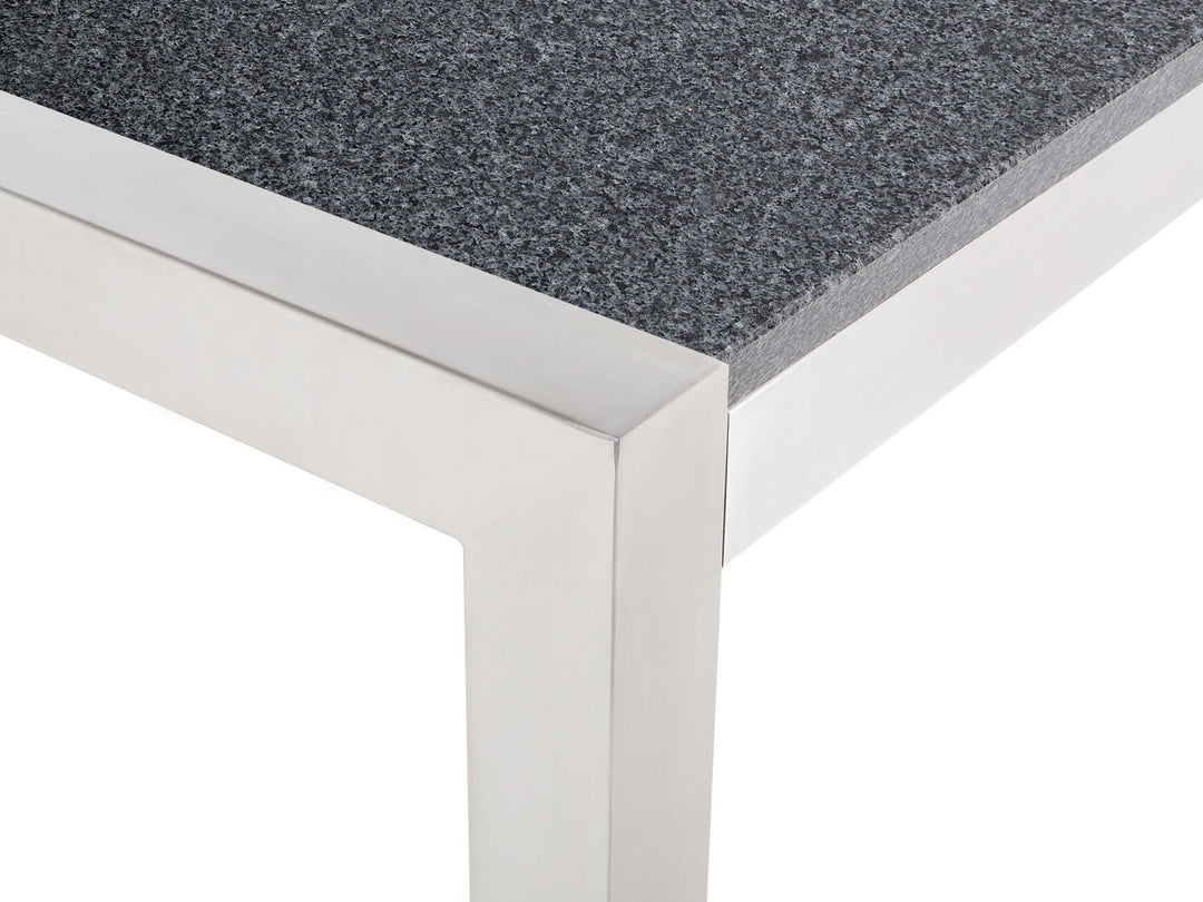 Grosseto Garden Dining Table 220 cm 100 cm Polished Granite Grey