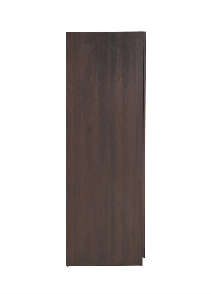 Luna Espresso Brown Wood Double Wardrobe
