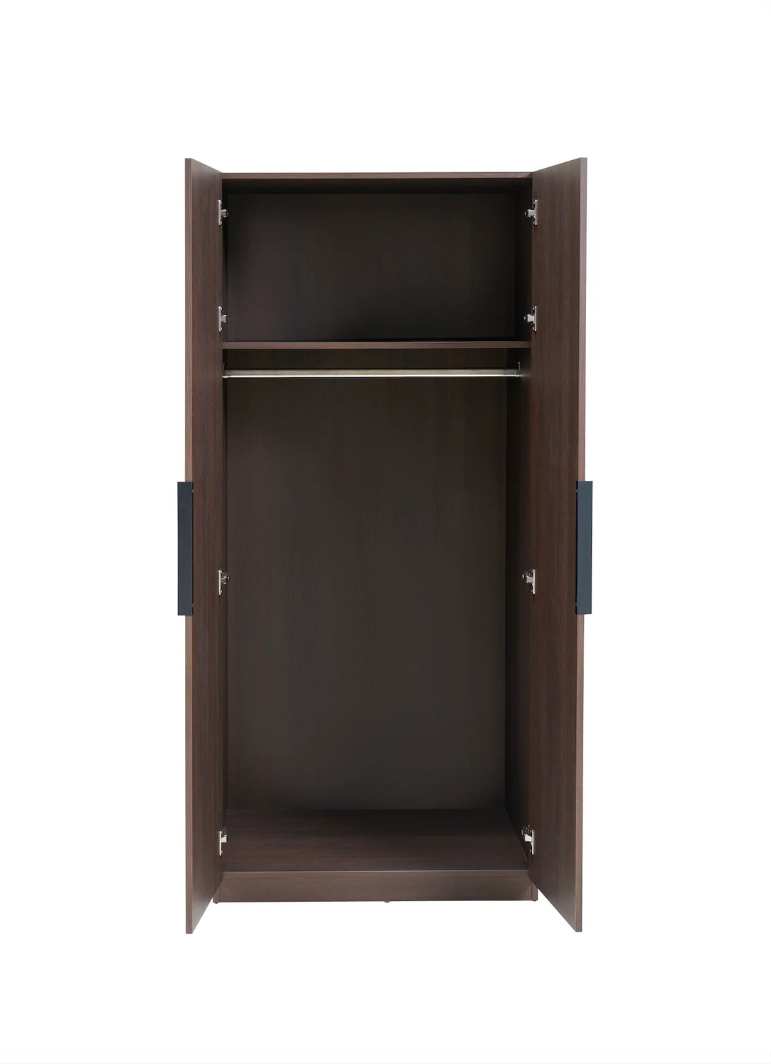 Luna Espresso Brown Wood Double Wardrobe