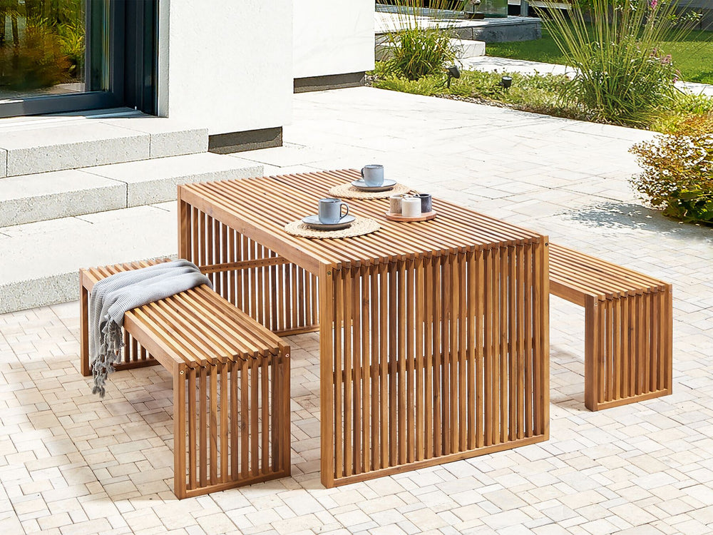Sulzano Garden Dining Table 180 cm 90 cm Acacia Wood Brown