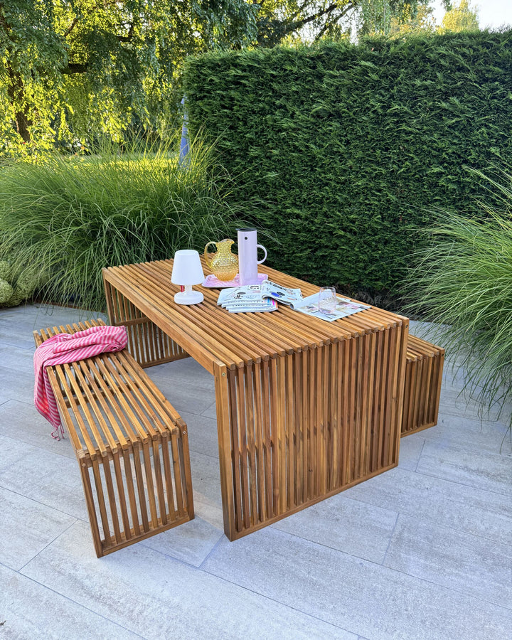 Sulzano Garden Dining Table 180 cm 90 cm Acacia Wood Brown