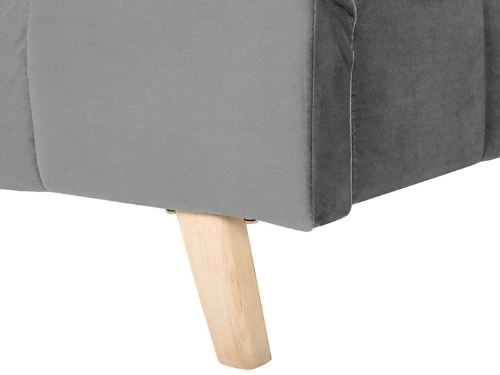 Bed Velvet 180 x 200 cm (EU Super King) Grey Elvana
