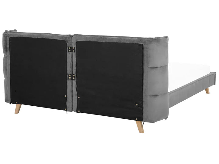 Bed Velvet 180 x 200 cm (EU Super King) Grey Elvana