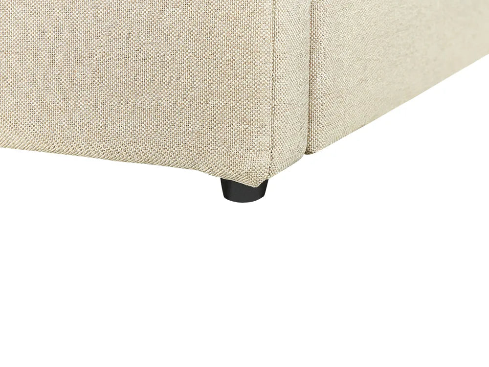 Ottoman Bed Fabric 180 x 200 cm (EU Super King) Beige Behka